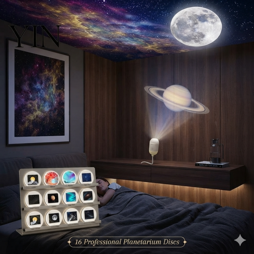 جهاز عرض المجرة والقمر المضيء (Galaxy & Moon Night Projector) 🌌✨